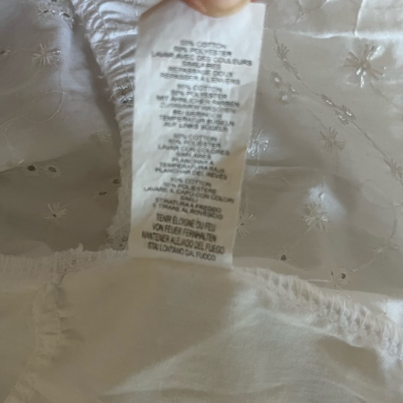 Pretty Little Thing Dress White Eyelet Mini Layered Boho Peasant Size 6 Festival - Picture 9 of 13